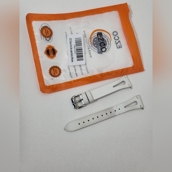 White Leather Watch Strap - Picture 3 of 5